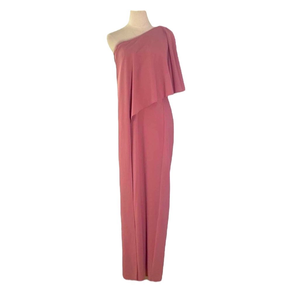 MARINA NWT Drape Shoulder Blush Pink Jumpsuit